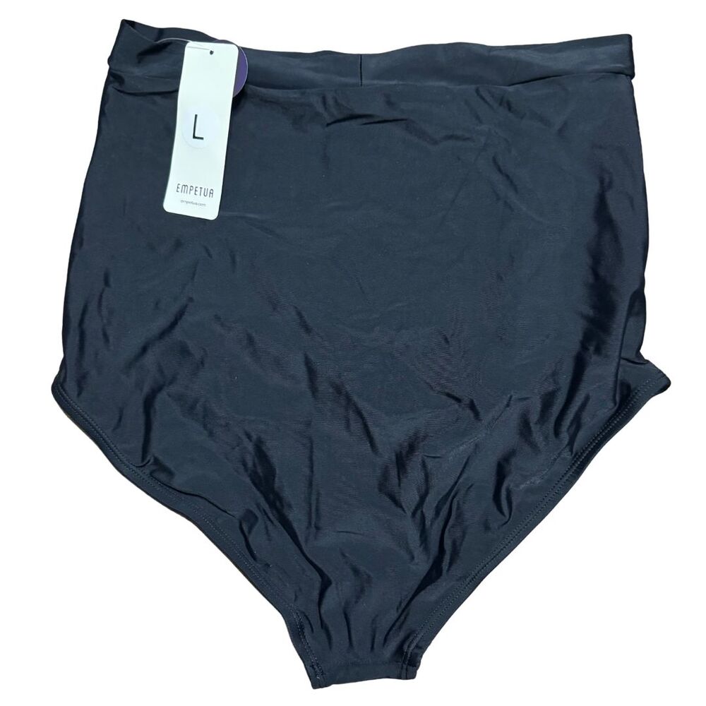 Shapermint EMPETUA High Waist Control Shaping Swim Bikini Bottom Black NWT Large - Picture 3 of 7